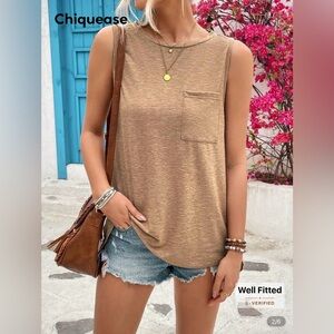 🖤SHEIN Tan Sleeveless Tank Top